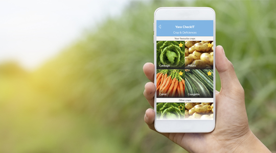 Yara CheckIT används i fält