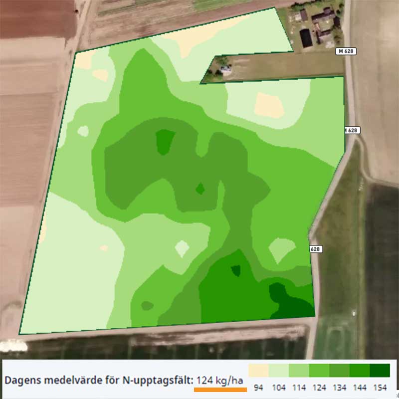 Bild på N-Upptagskartan