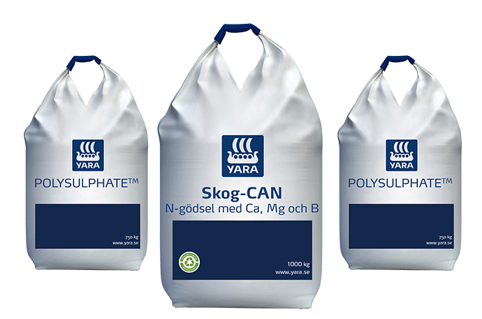 Säckar med växtnäring